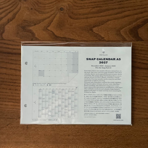 POSTALCO SNAP CALENDAR A5 2027