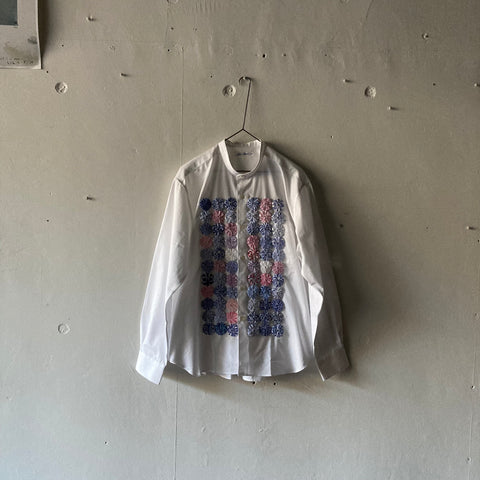 Sans limite Special Yo-yo Quilts Box stand collar shirt