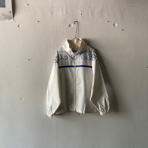 AYA YAMANAKA Embroidery towel zip up jacket