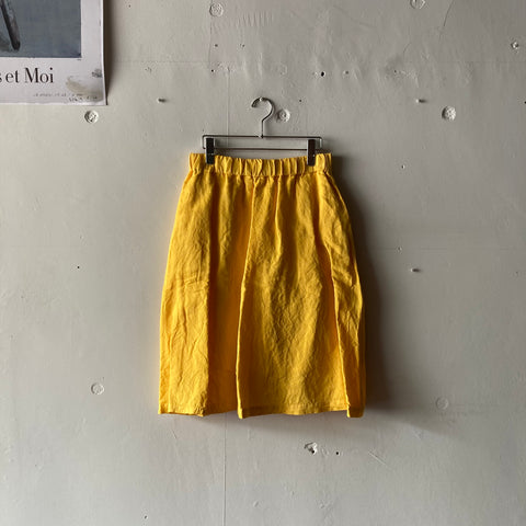Dhal Yellow Gathered Skirt