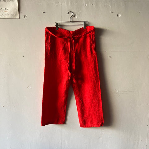 Sans limite garment-dyed linen judo pants